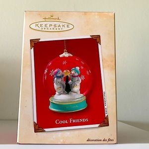 Hallmark Cool Friends Globe Snow Globe Christmas Keepsake Ornament